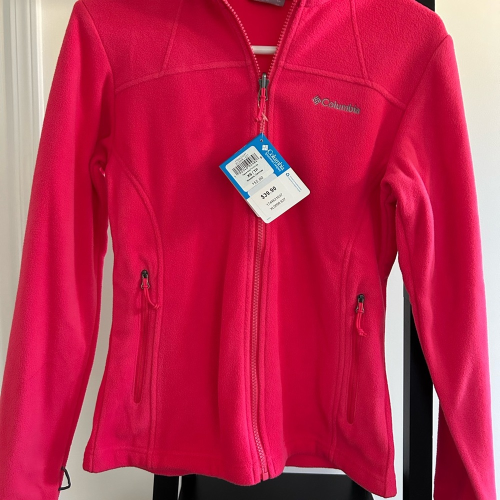 Columbia Vibrant Pink Full-Zip Fleece